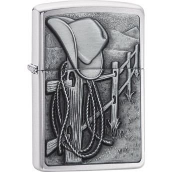 Zippo Classic 24879 — серебристая зажигалка с клеймом